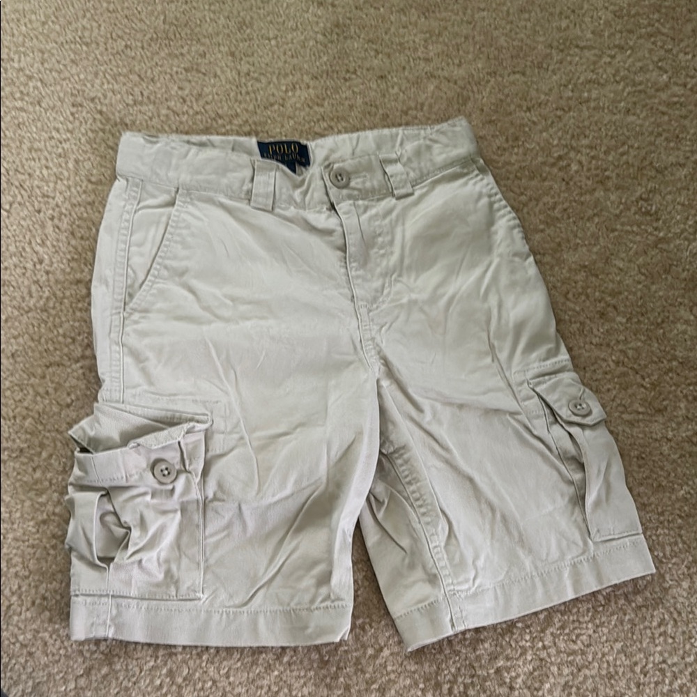Boys Polo by Ralph Lauren Tan Cargo Shorts Relaxed Fit